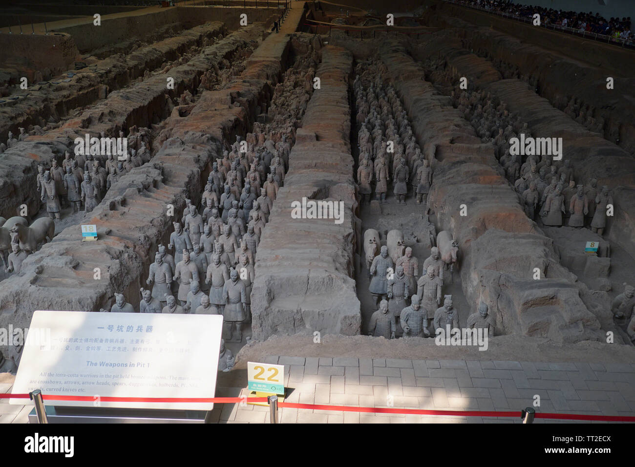 Terra-Cotta Warriors in Wepons Pit One, Xian, Shaanxi, China Stock Photo