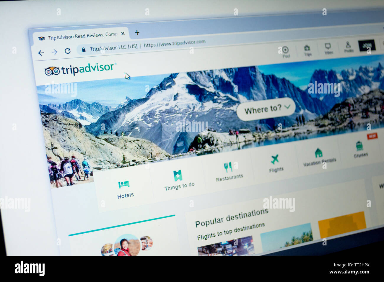 tripadvisor website Stock Photo