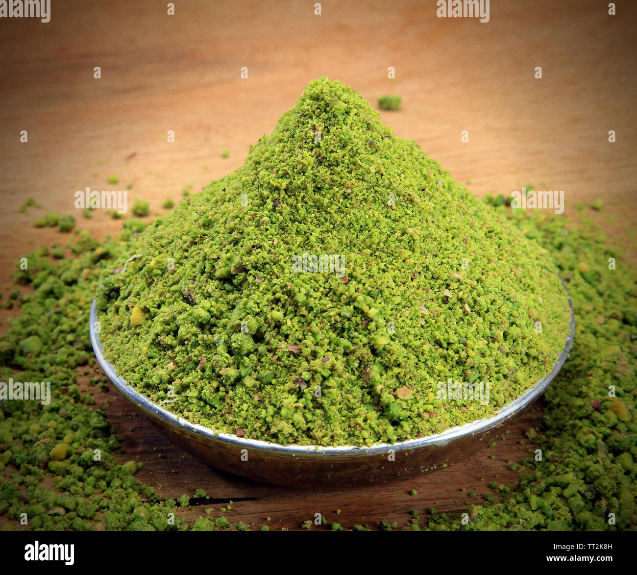 green pistachio powder Stock Photo Alamy