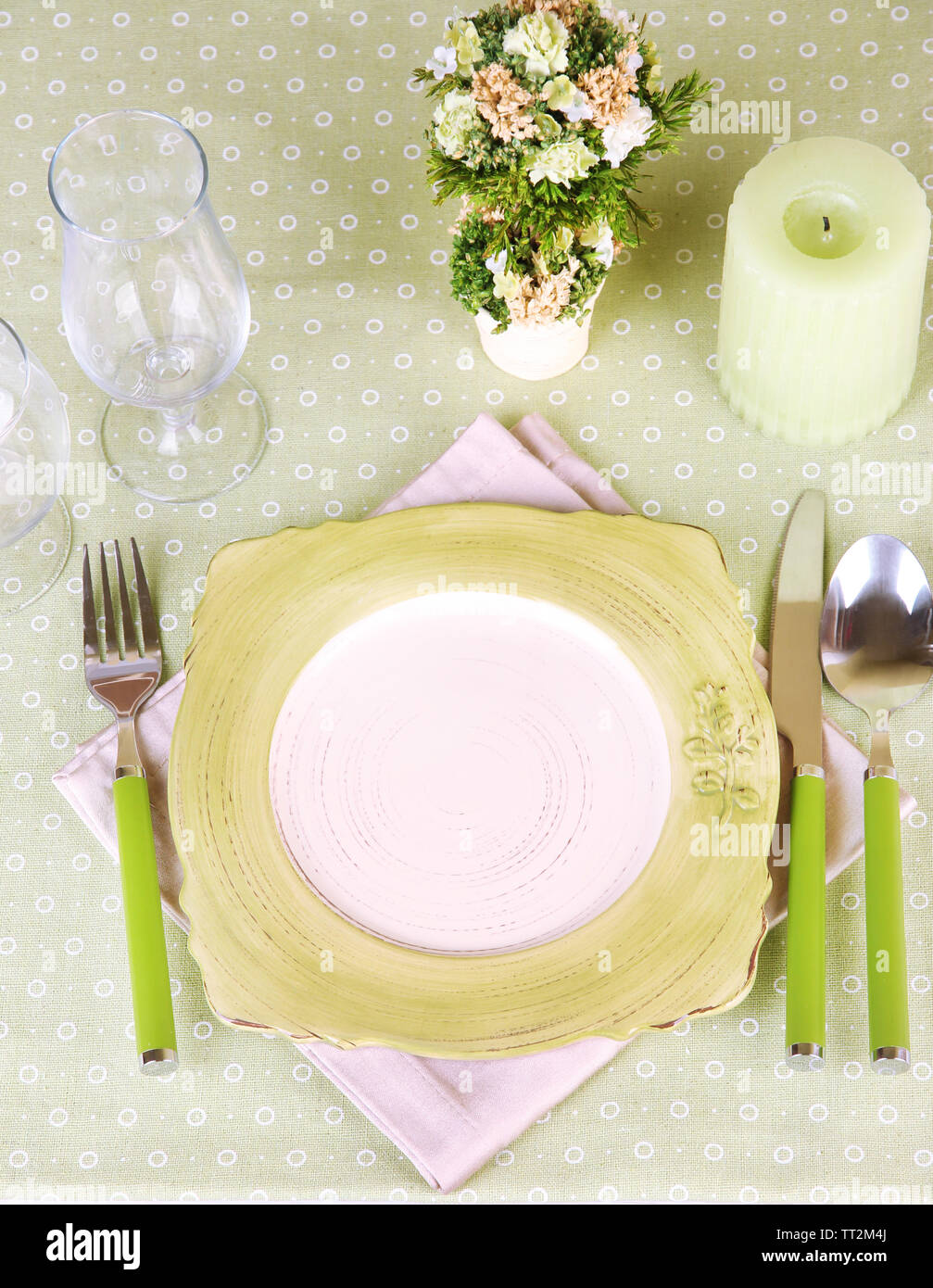 Spring table setting Stock Photo - Alamy