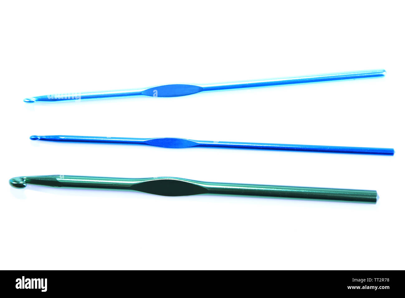 Crochet hooks isolated on white Stock Photo - Alamy