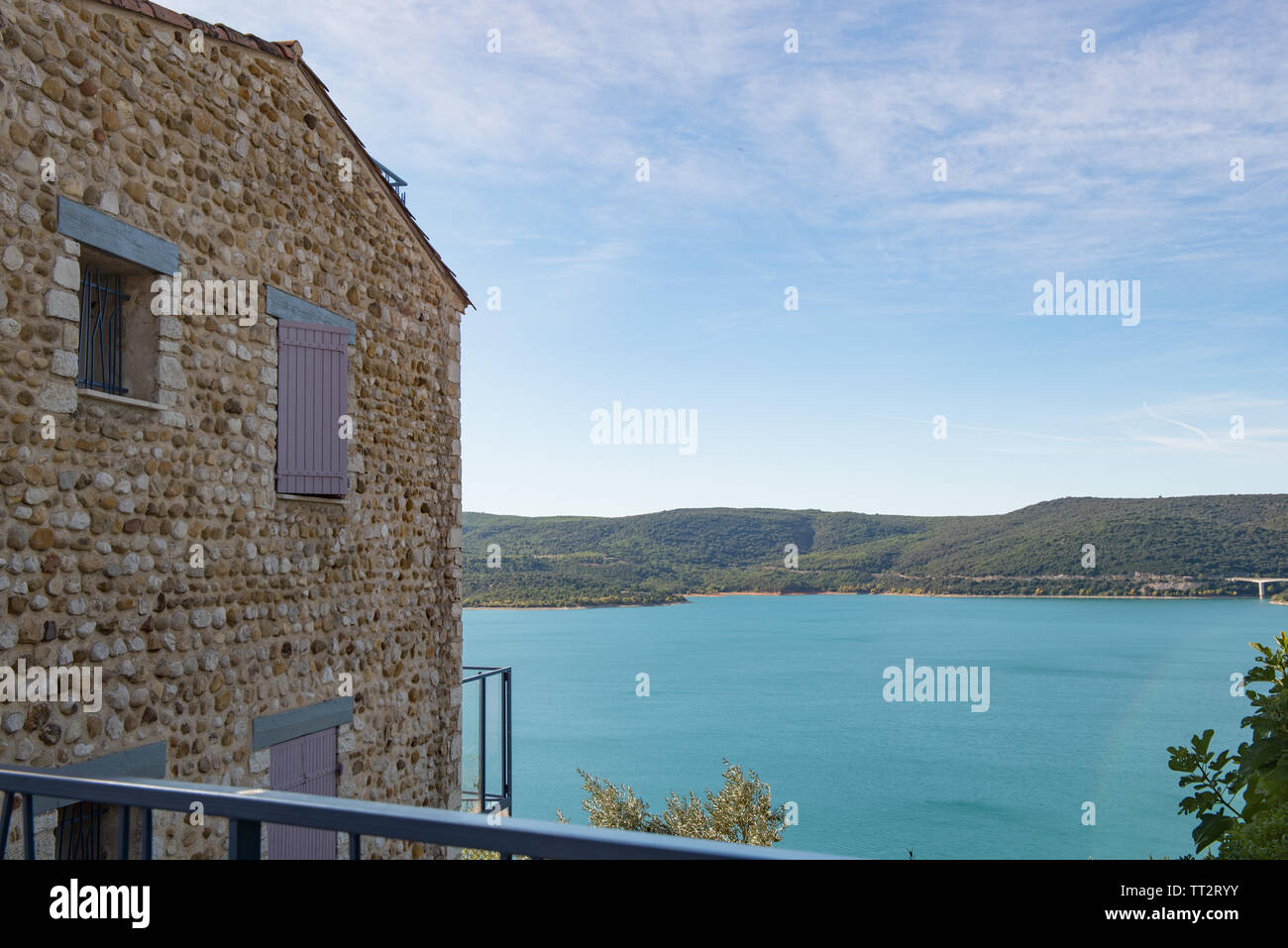 Sainte Croix of Verdon lake, provence, France. Taken from de village of