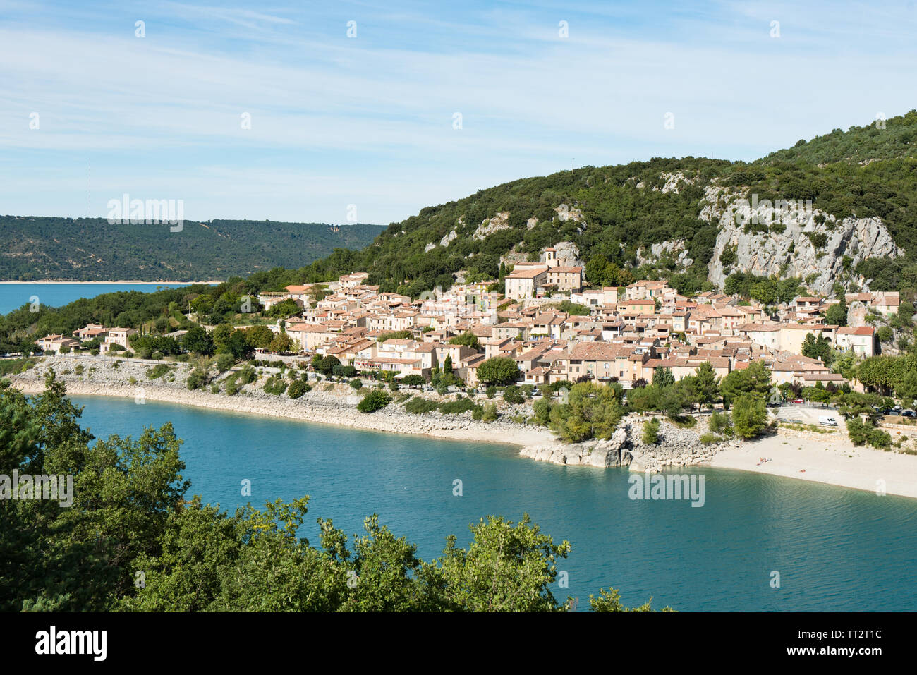 French village of Bauduen, Lac de sainte croix, le verdon, france Stock Photo