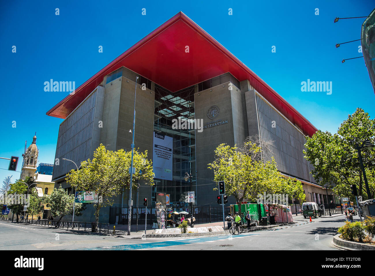 Santiago, Chile - Dec 29, 2018: Building of San Sebastian University in Santiago, Sede Bella Vista, Chile. Stock Photo