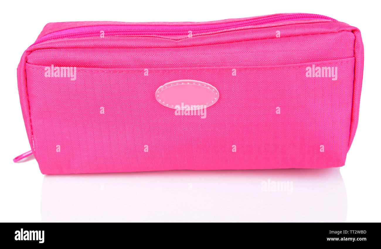 Pencil-case isolated on white Stock Photo