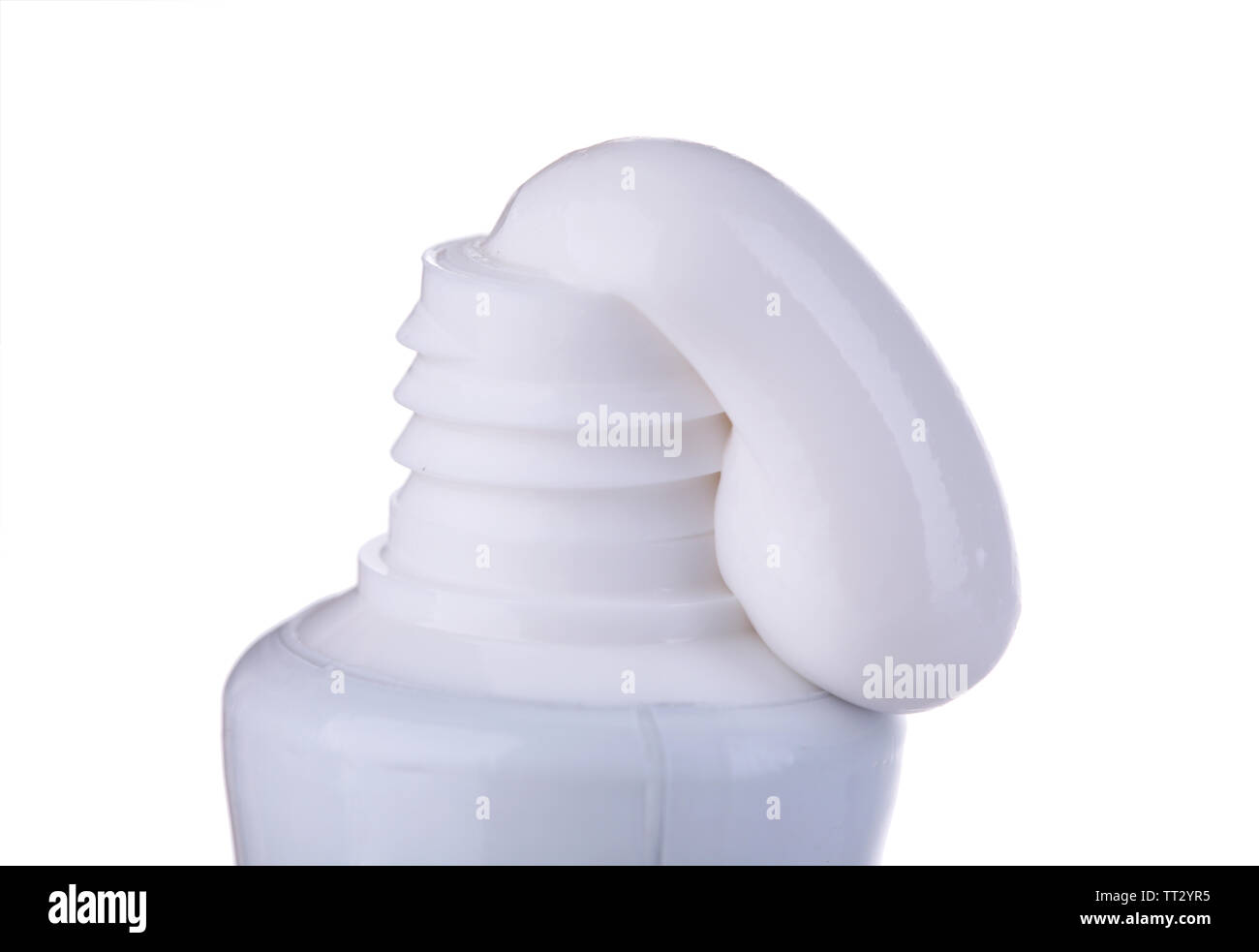 Toothpaste squeezed from tube, close-up, isolated on white Stock Photo ...
