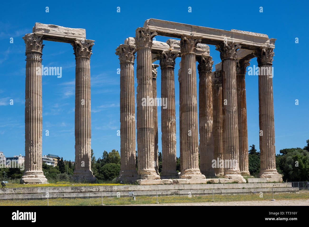Greece, Athens, Temple of Zeus Stock Photo