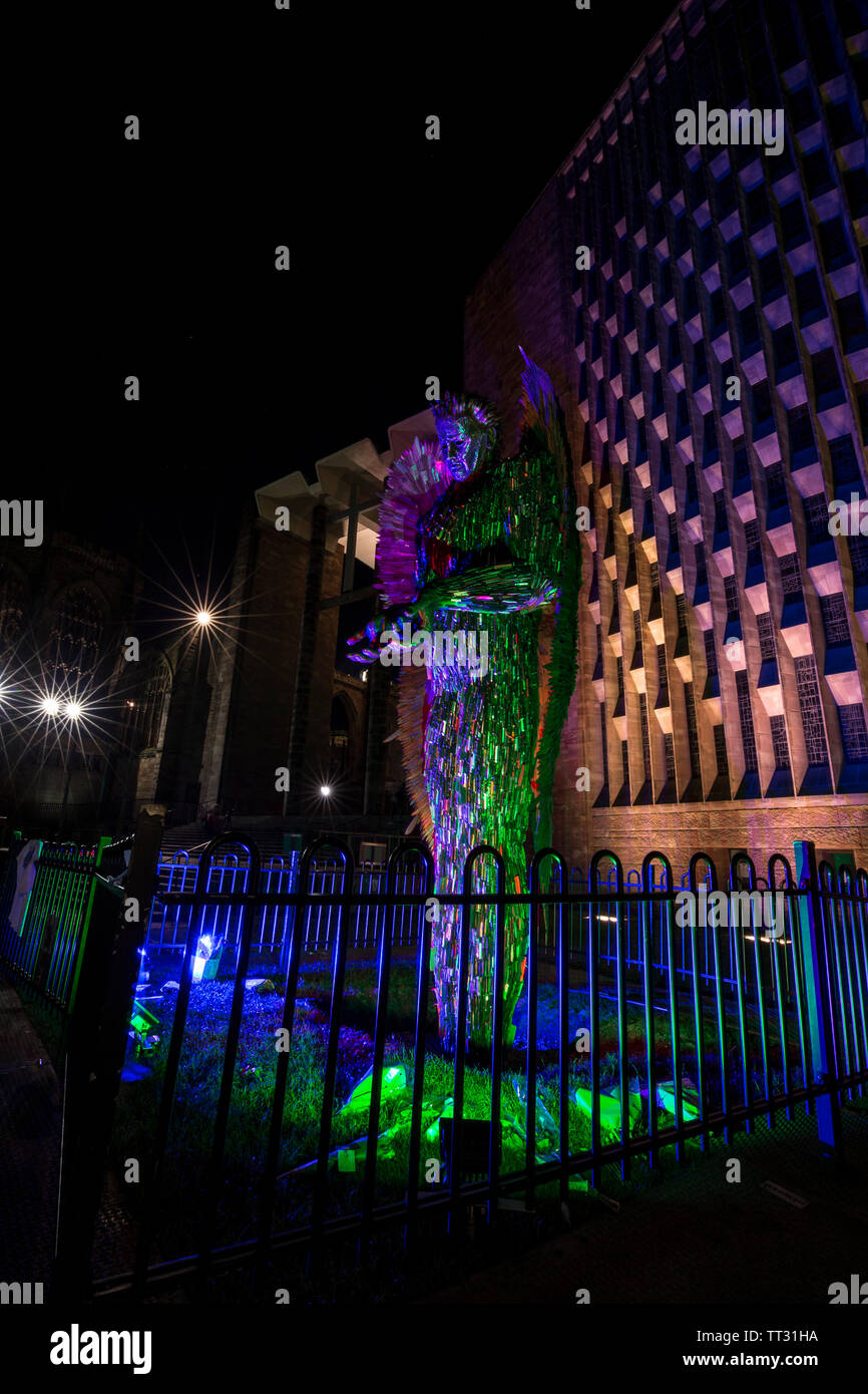 The Knife Angel Visits Coventry Stock Photo