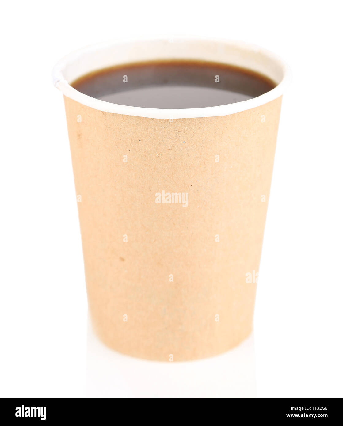 Paper cup of coffee, isolated on white Stock Photo - Alamy