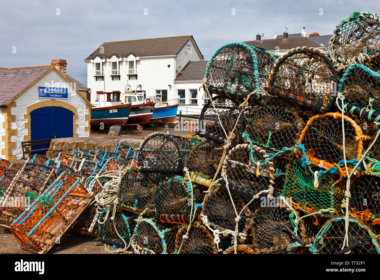 Harbour. Portballintrae Village. Causeway Coastal Route. Antrim County