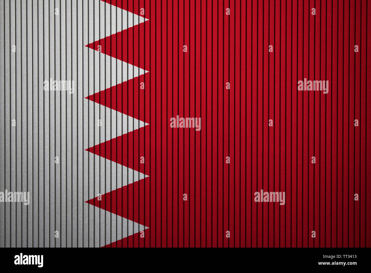 Bahrain flag painted on the cracked grunge concrete wall Stock Photo ...