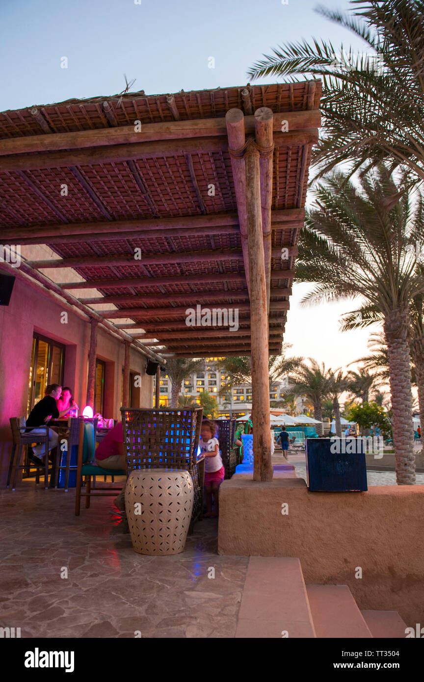 The Turquoiz Bar at the St. Regis Saadiyat Island in Abu Dhabi, United Arab Emirates. Stock Photo