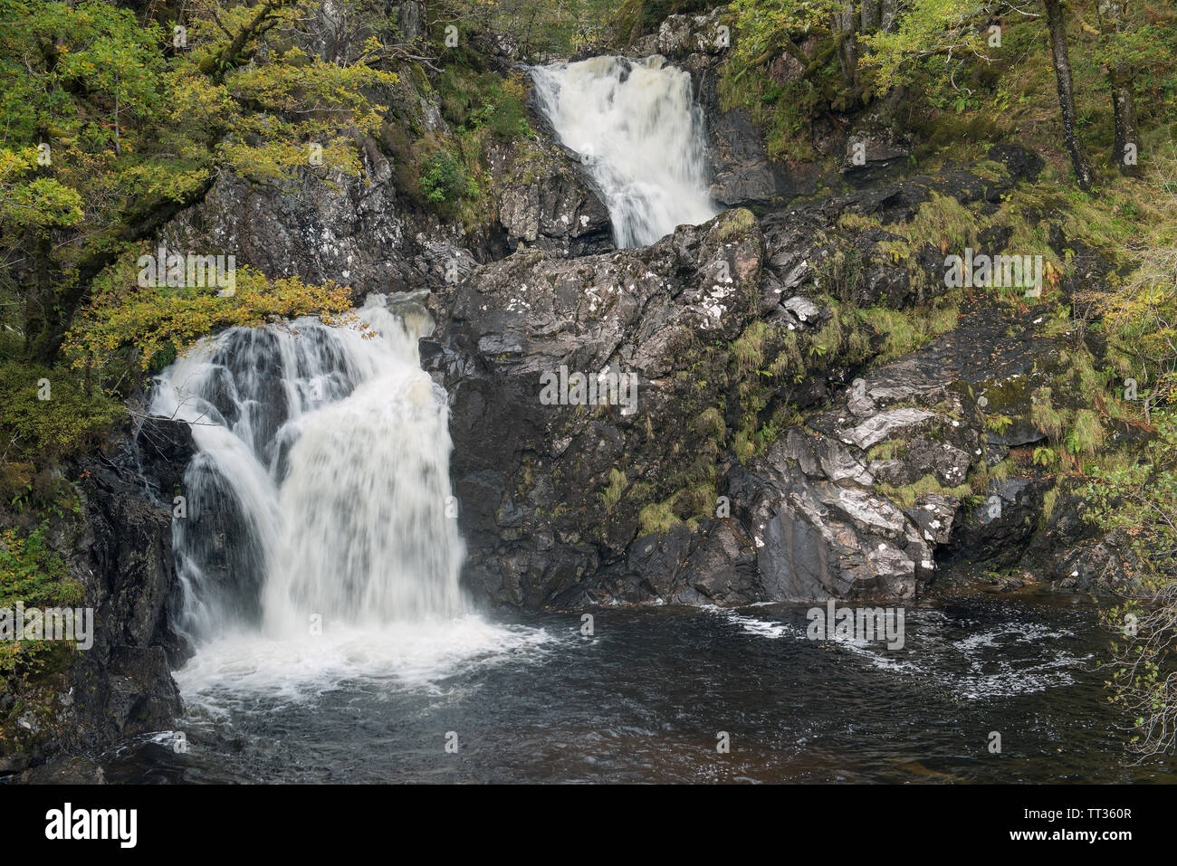 Eas Chia-aig waterfall, Loch Arkaig, Scotland Stock Photo