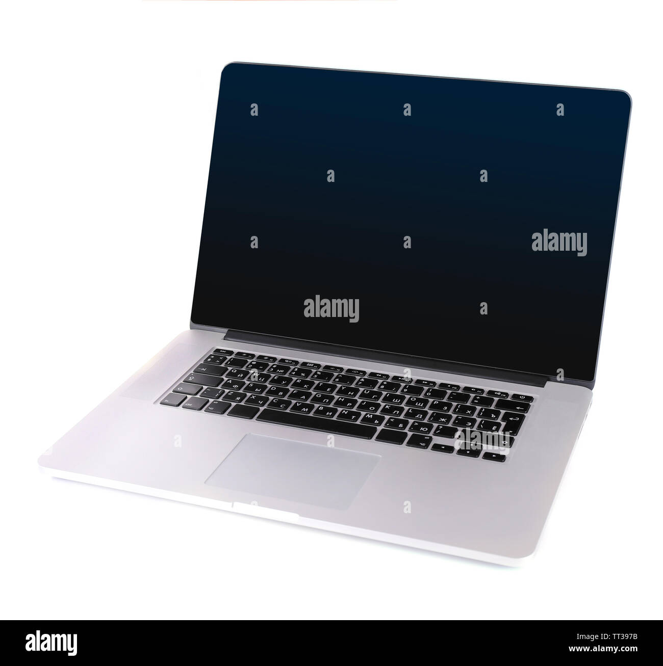 Laptop isolated on white Stock Photo - Alamy