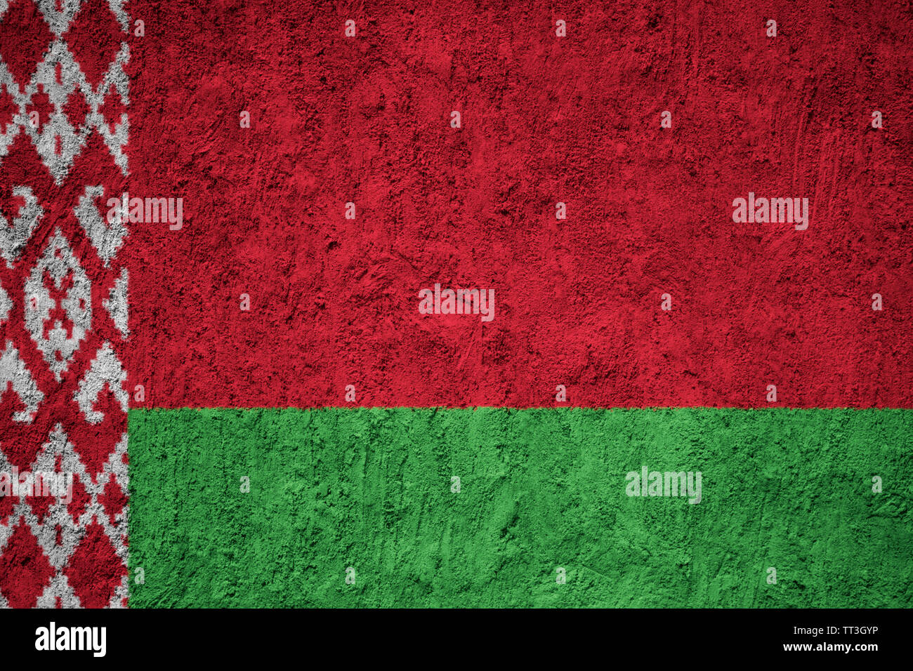 Belarus flag painted on the cracked grunge concrete wall Stock Photo ...