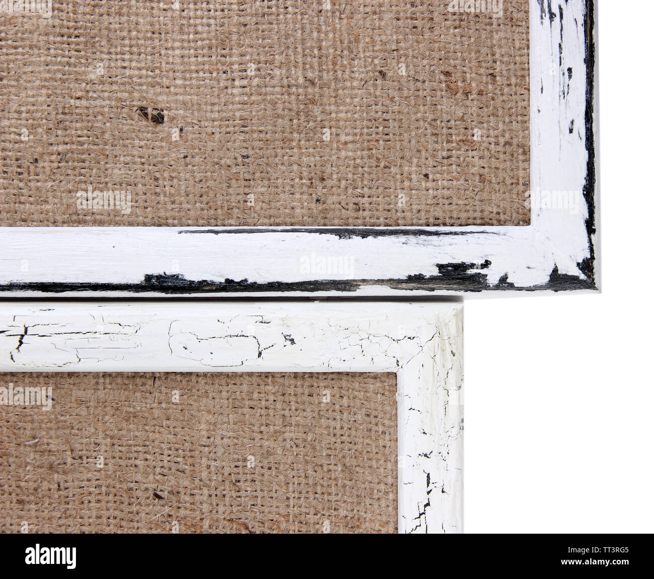 Wooden frames isolated on white Stock Photo - Alamy