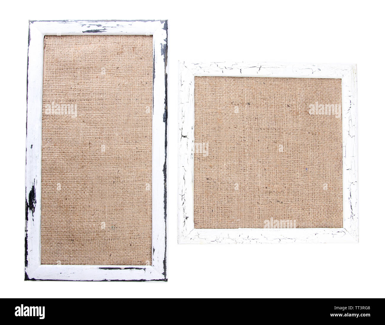 Wooden frames isolated on white Stock Photo - Alamy