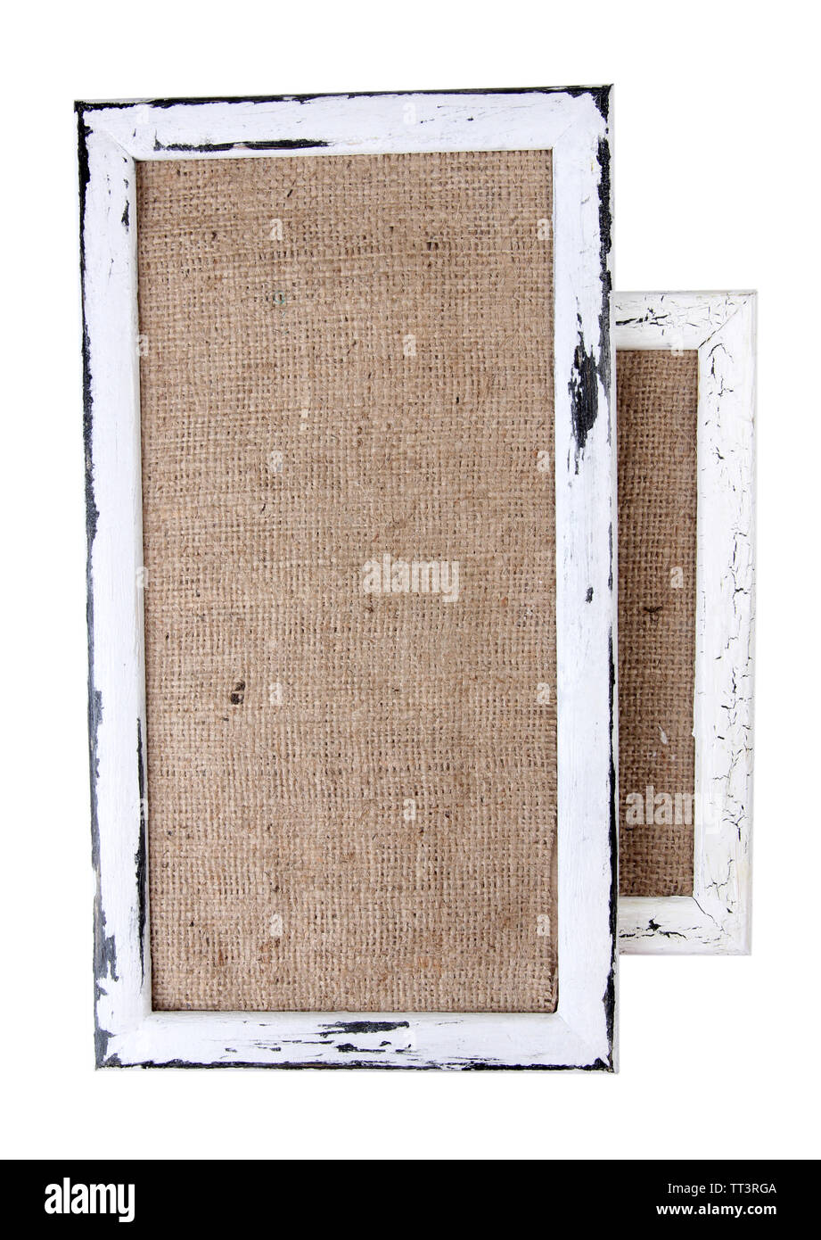 Wooden frames isolated on white Stock Photo - Alamy