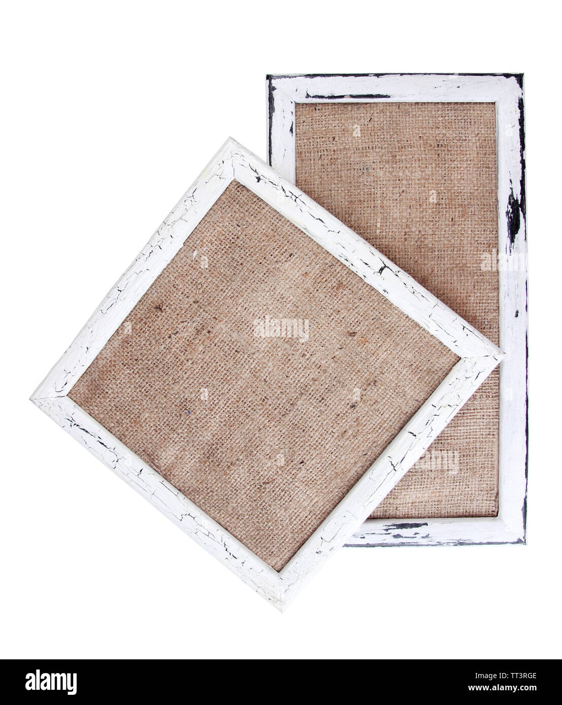 Wooden frames isolated on white Stock Photo - Alamy