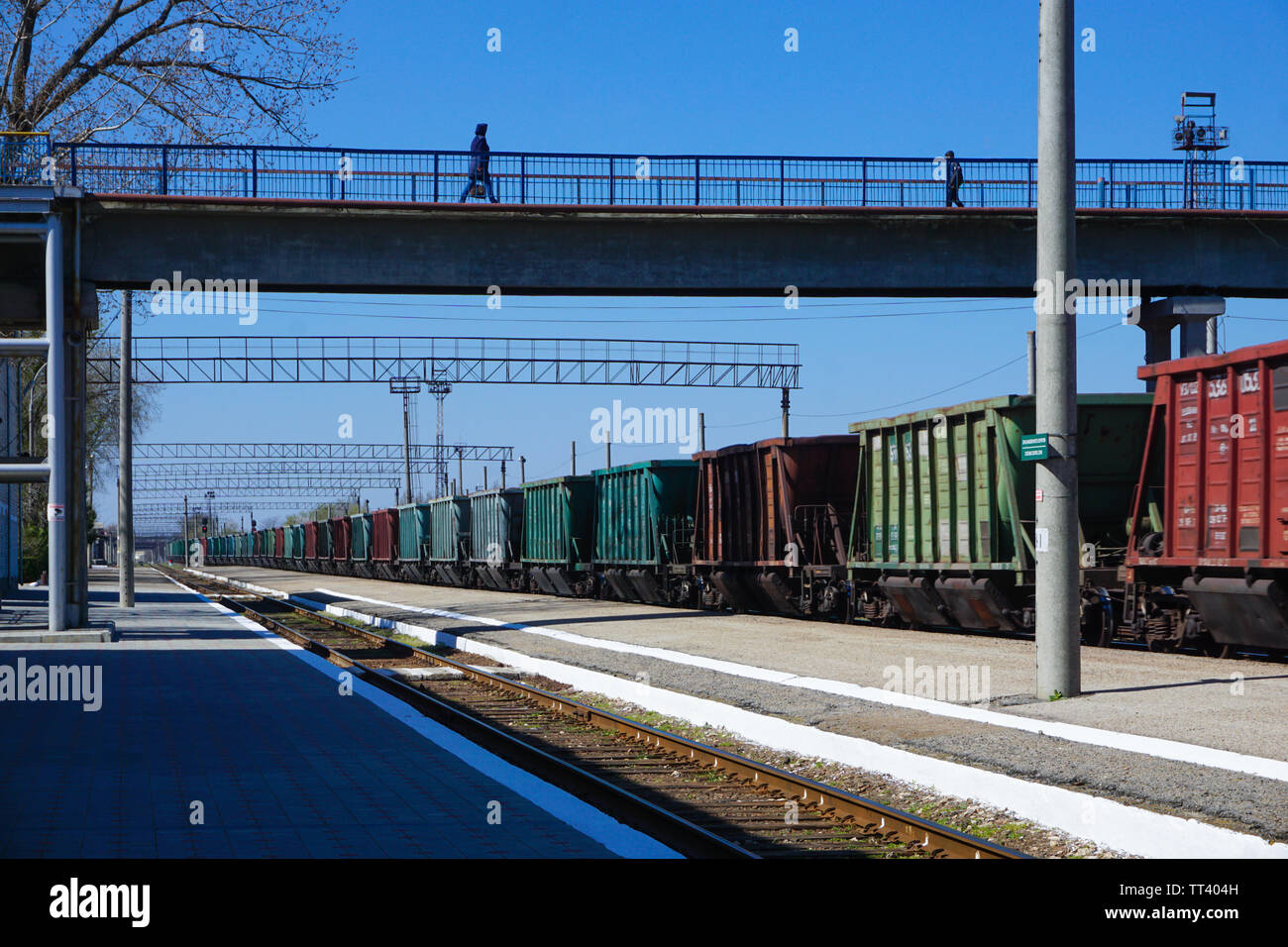 Freight Train Transnistria Stock Photo