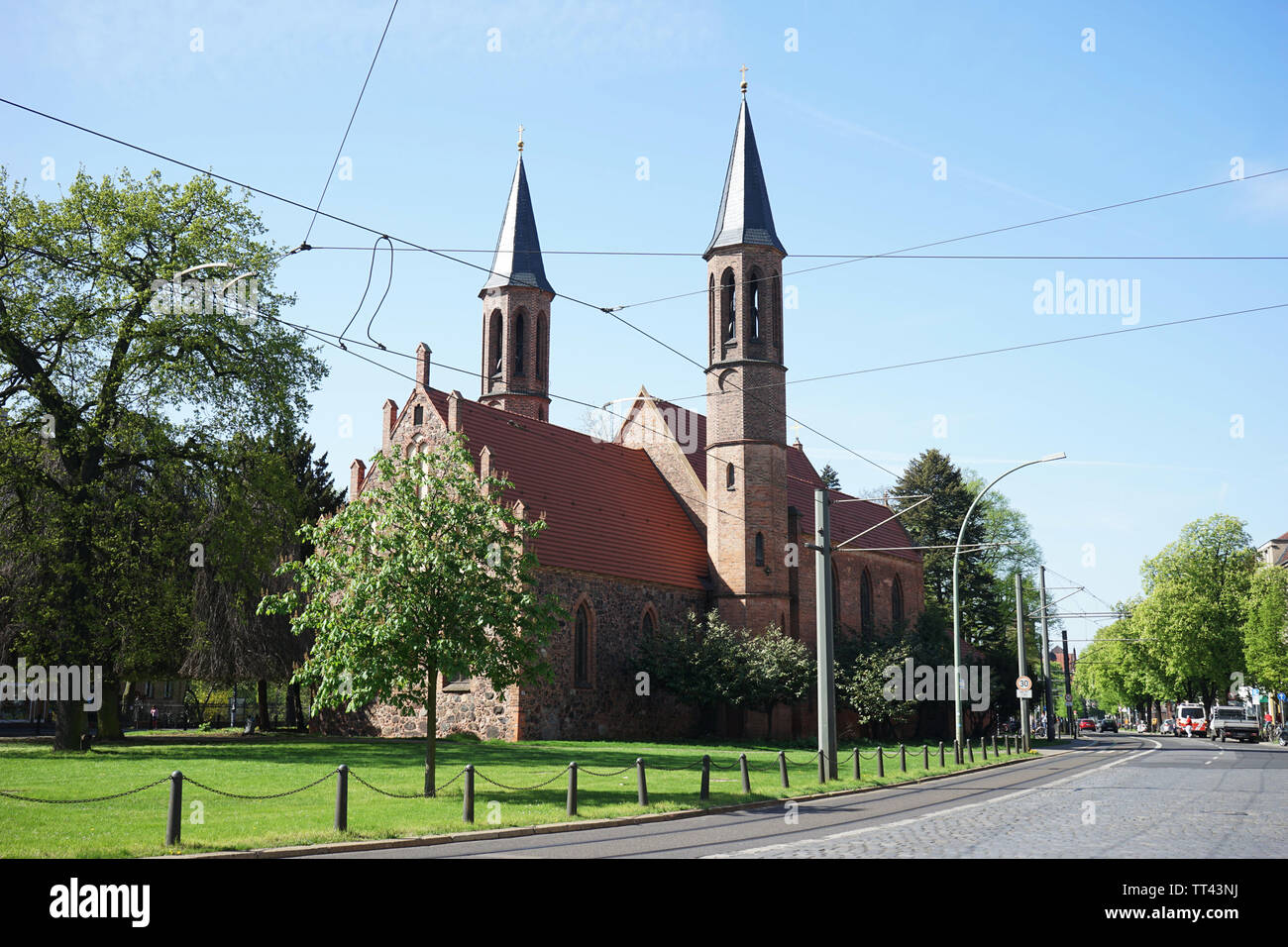 Old Parish Church Pankow 'The Four Evangelists' Stock Photo