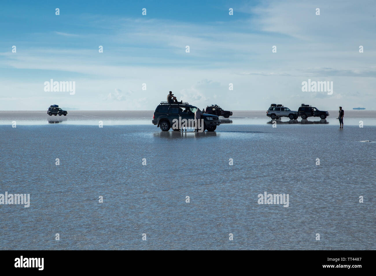 The Bolivian Salt Flats in Uyuni Stock Photo