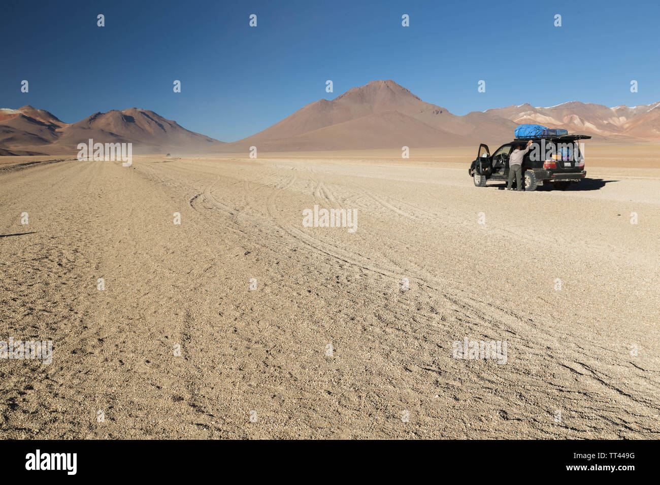 The Bolivian Salt Flats in Uyuni Stock Photo