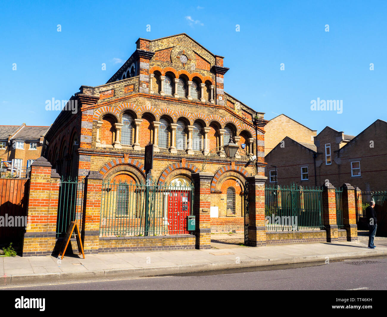 The Space - Performing arts theatre Isle of Dogs, London Theatre and community performance centre in a former church with a cafe/bar and acting workshops. Stock Photo