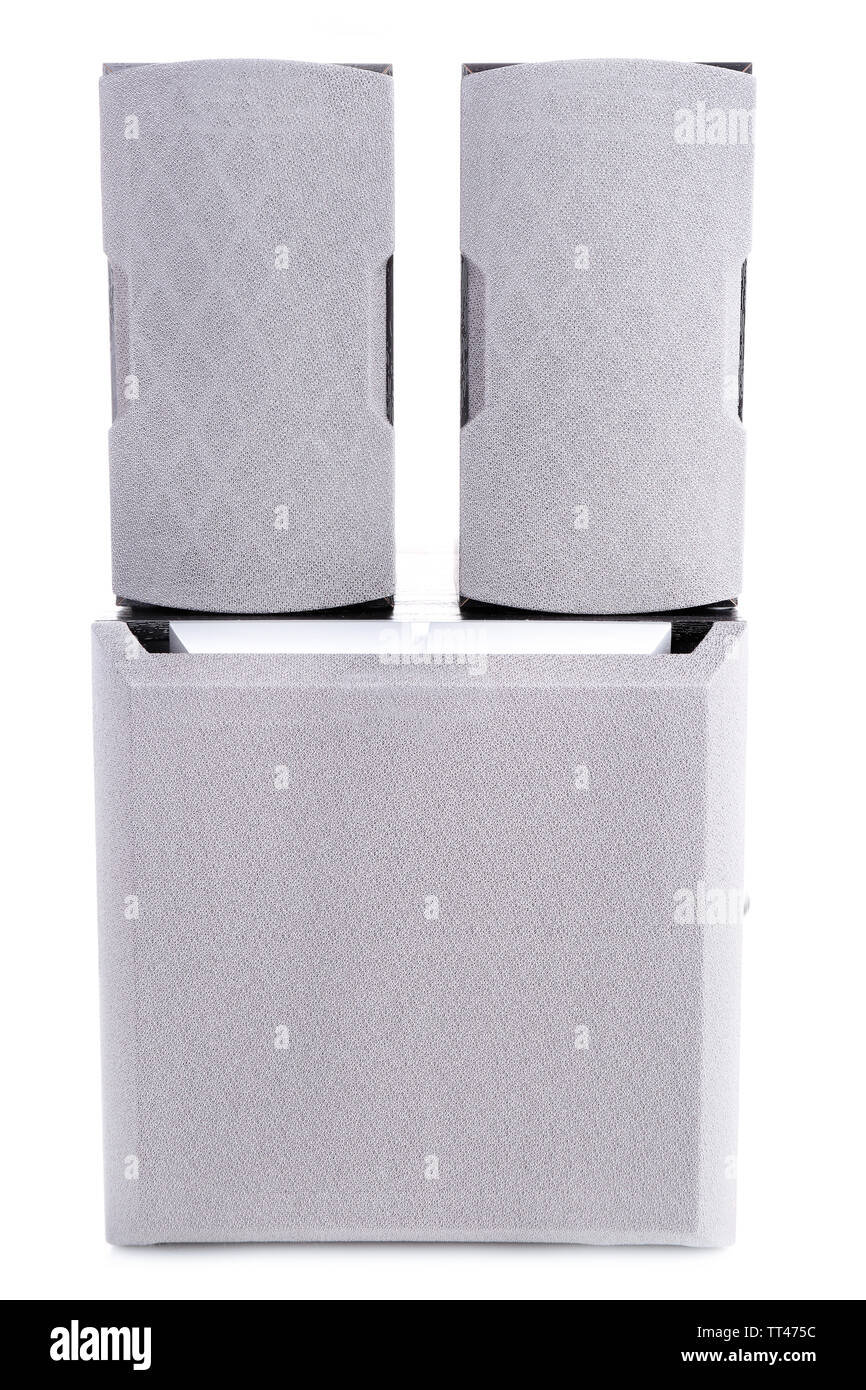 Music speakers, isolated on white Stock Photo