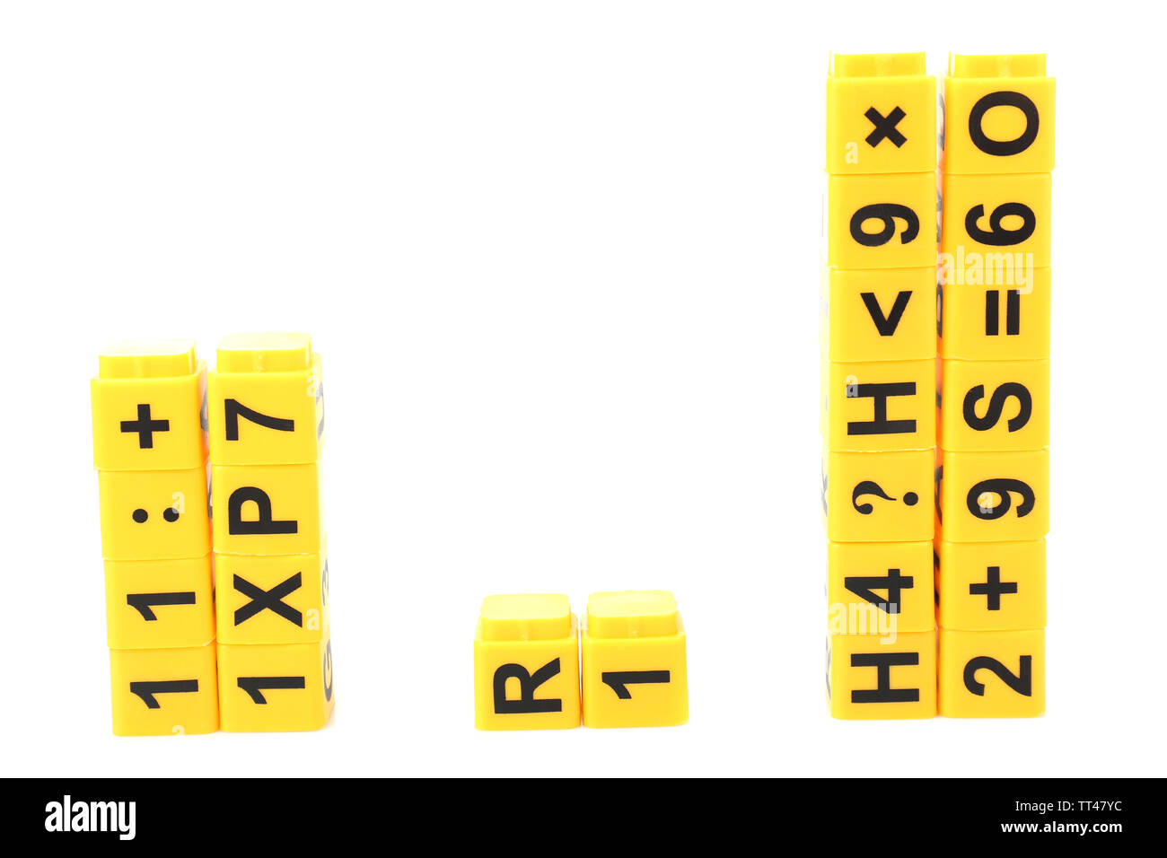 Cube With Letters Math Educational cubes with different numbers and letters isolated on white ...