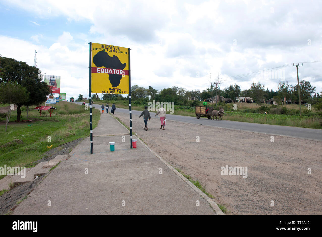 The Equator at Nanyuki, Kenya, Africa Stock Photo