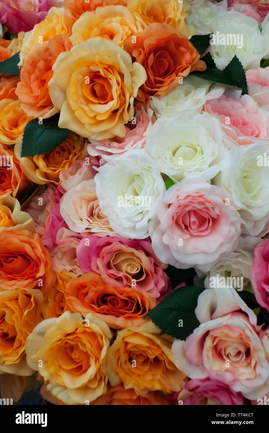 Artificial Flowers. Stock Photo