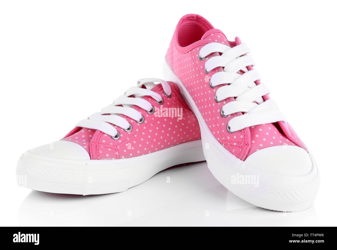 Pink trainers isolated on white Stock Photo - Alamy