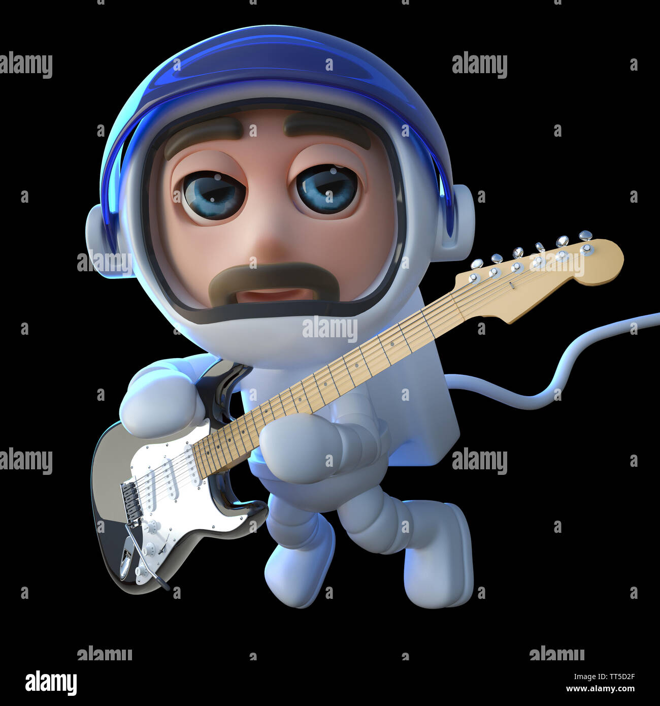 Estrela Da Música Do Jogador De Guitarra Do Homem 3d Ilustração Stock -  Ilustração de arte, figura: 18649554