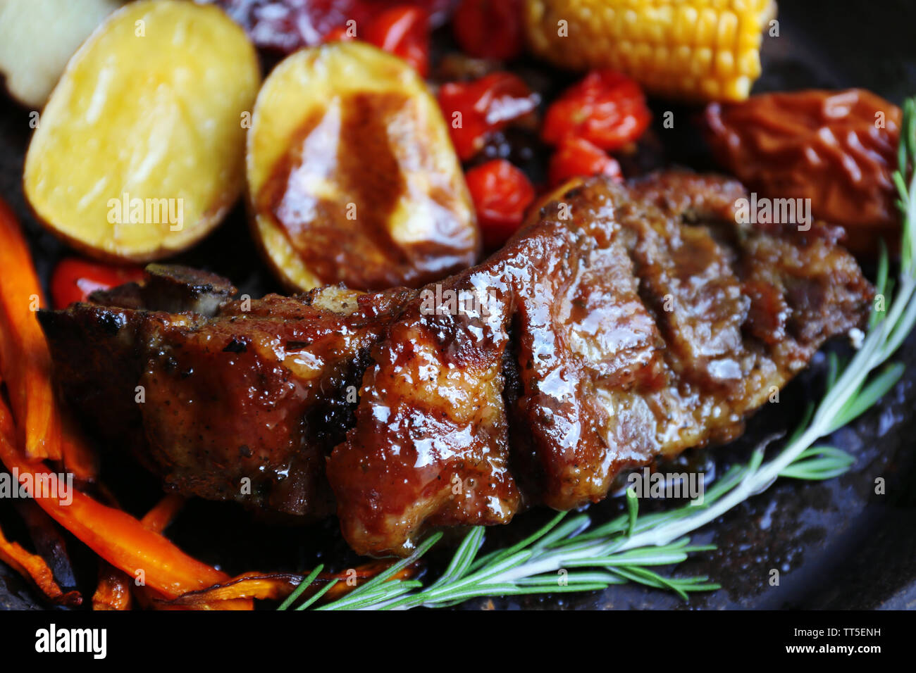 Grilled Lamb steak Stock Photo Alamy