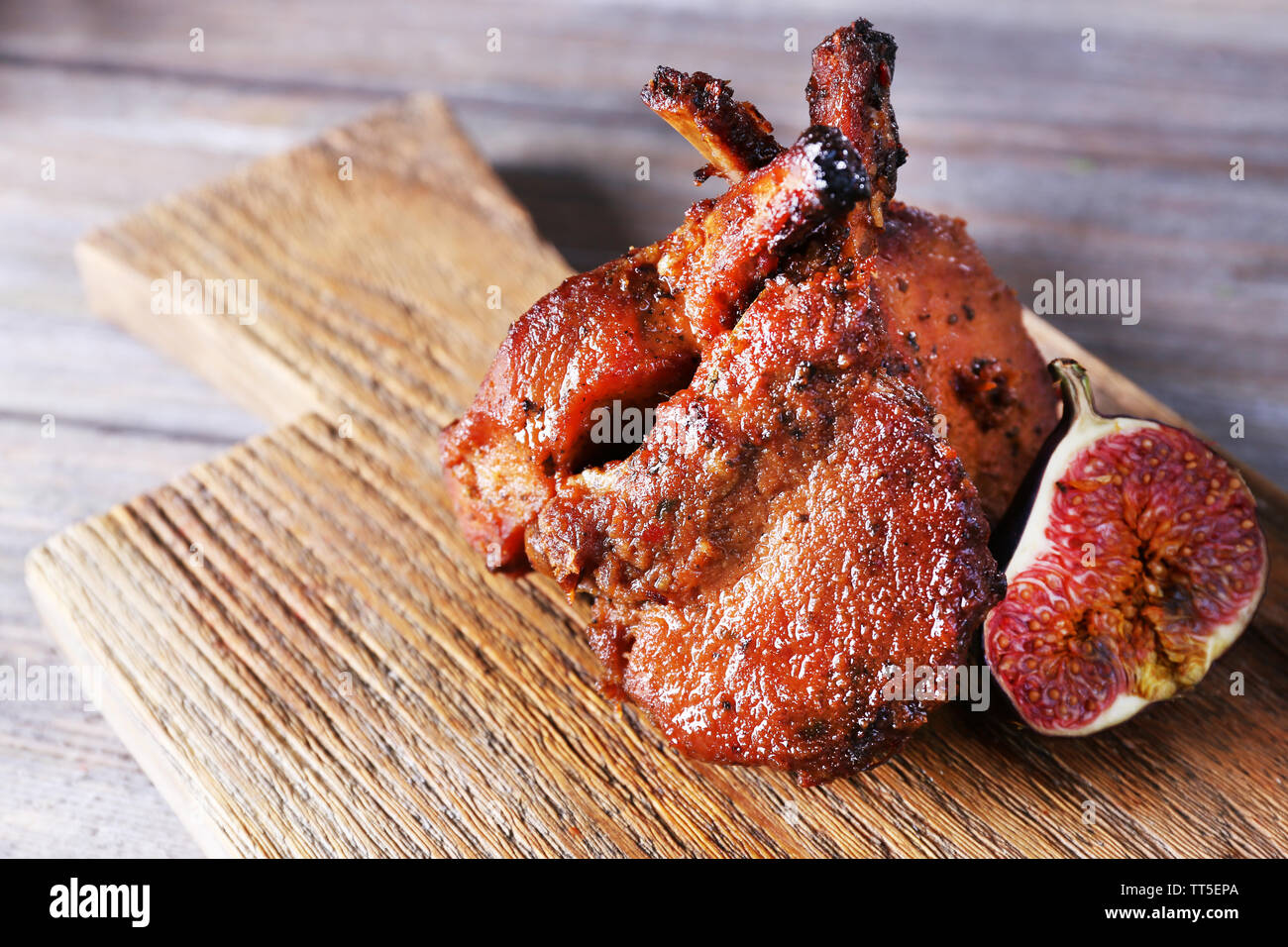 Grilled Lamb steak Stock Photo