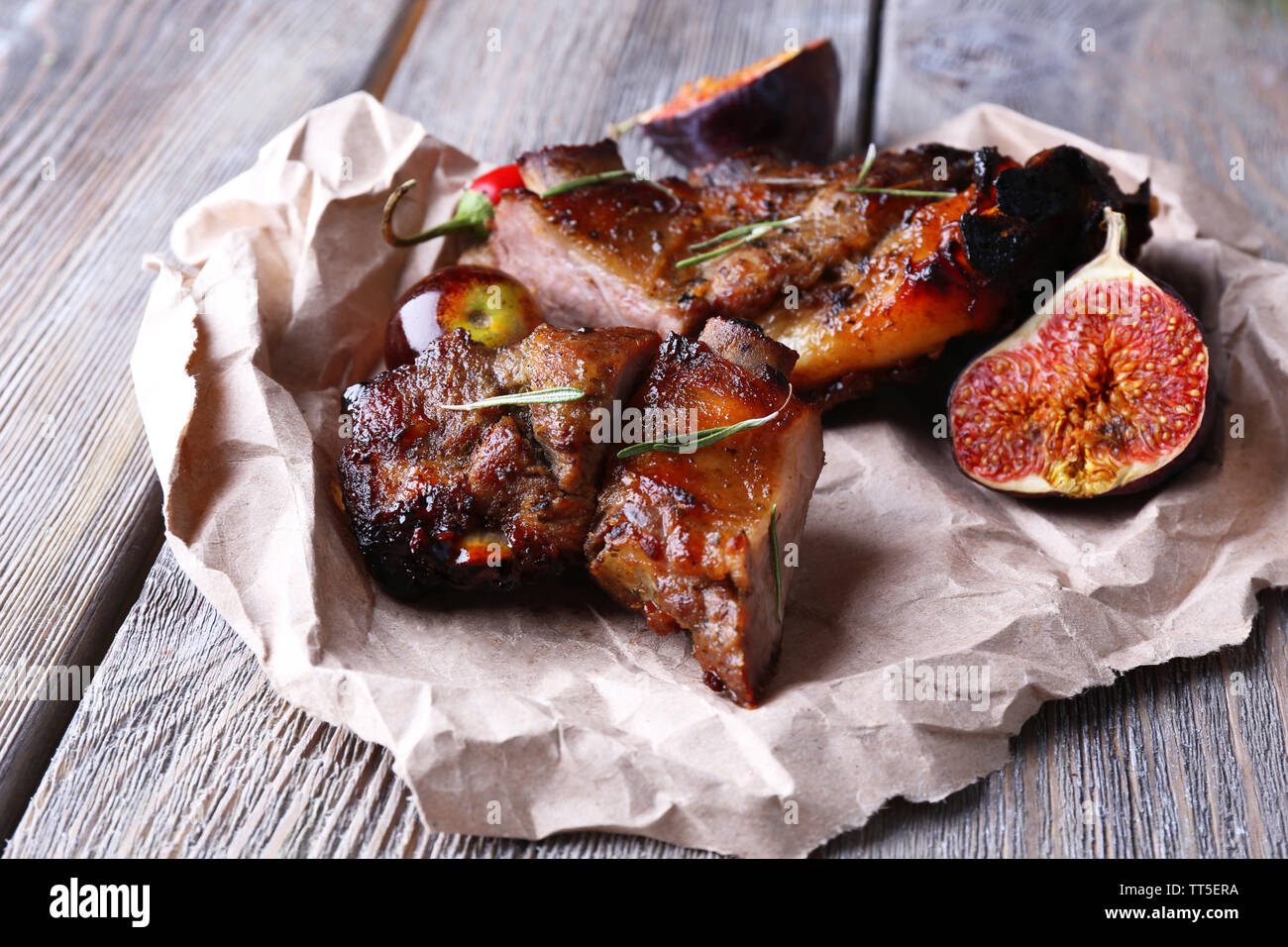 Grilled Lamb steak Stock Photo - Alamy