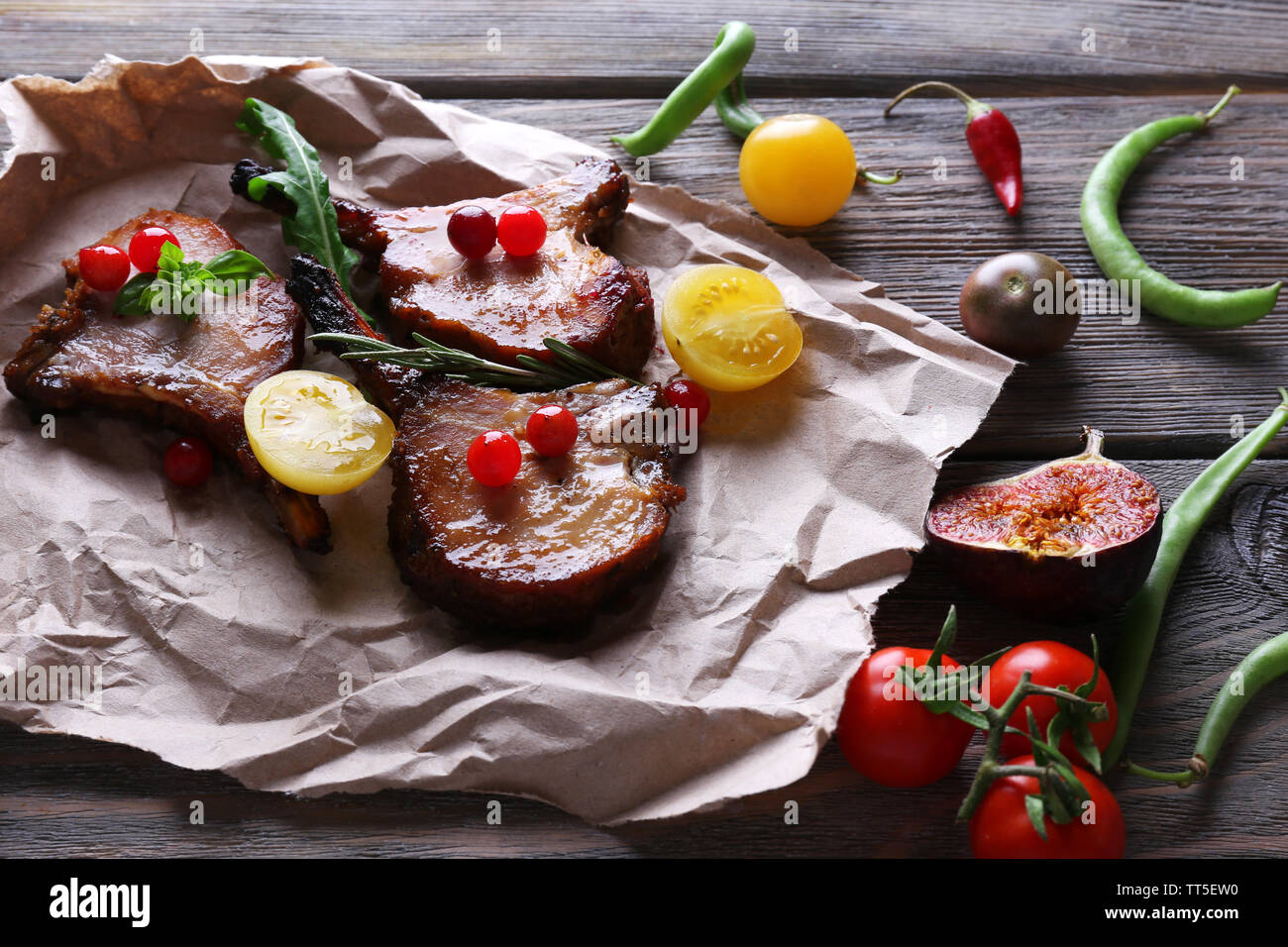 Grilled Lamb steak Stock Photo - Alamy