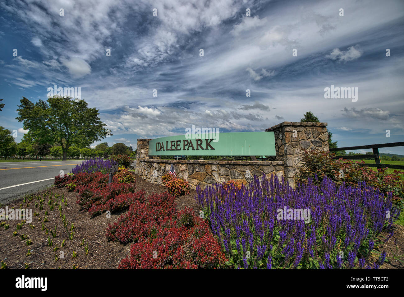 UNITED STATES - May 23, 2016: Ida Lee Park in Leesburg Virginia. Ida