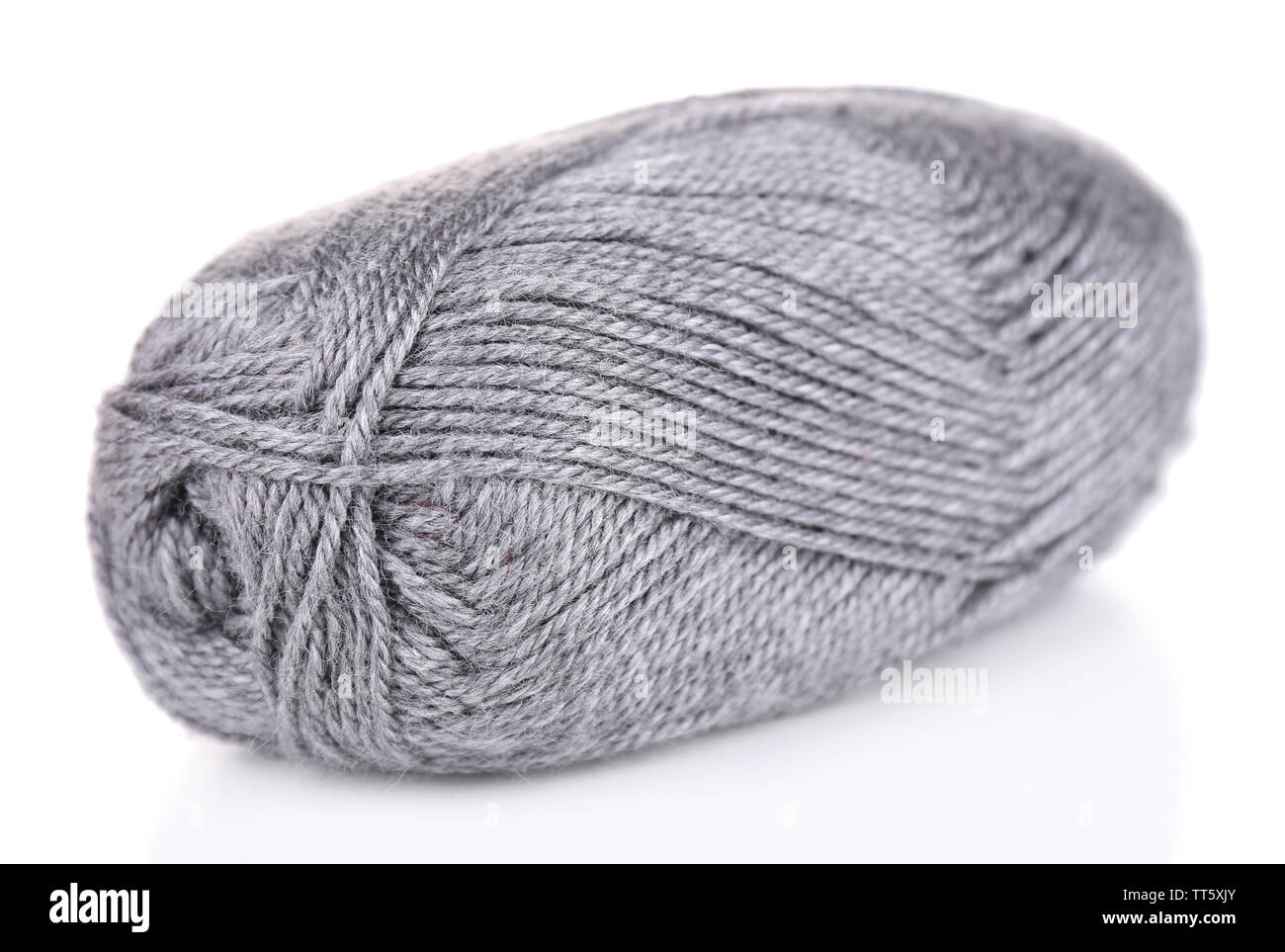 Knitting Gray Stylish Thick Thread And Tangle Stock Photo