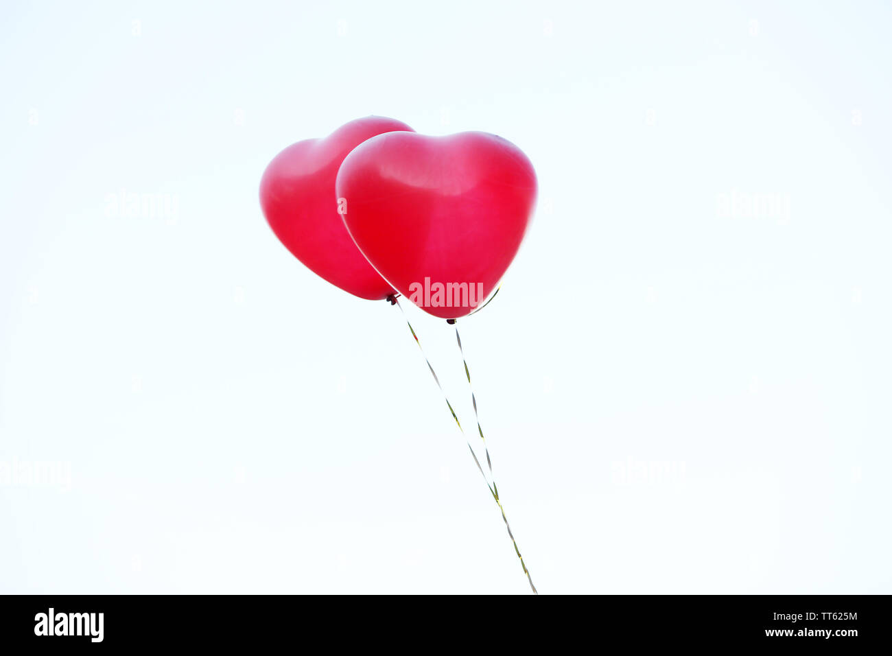 Love Heart Balloons On Sky Background Stock Photo Alamy