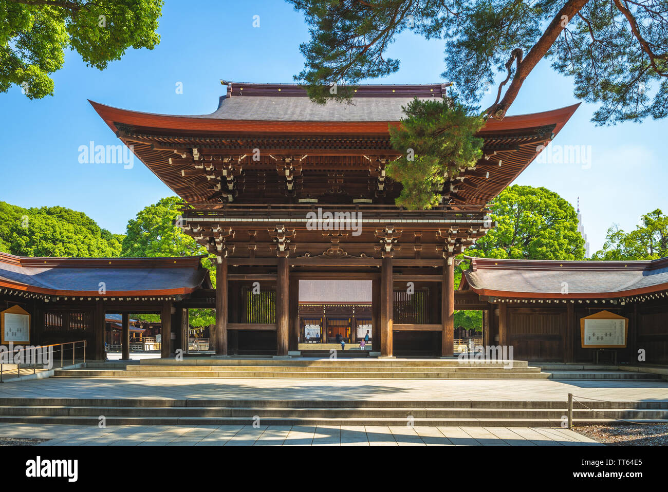 Main Hall of Meiji Shrine in Tokyo, japan Stock Photo
