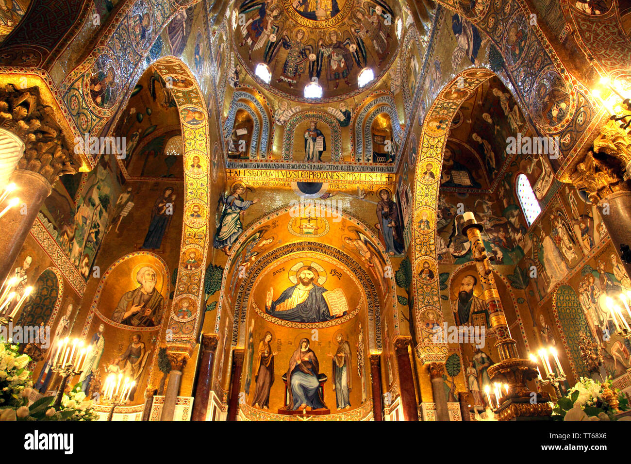 The Cappella Palatina in the Palazzo dei Normanni In Palermo Sicily Stock Photo