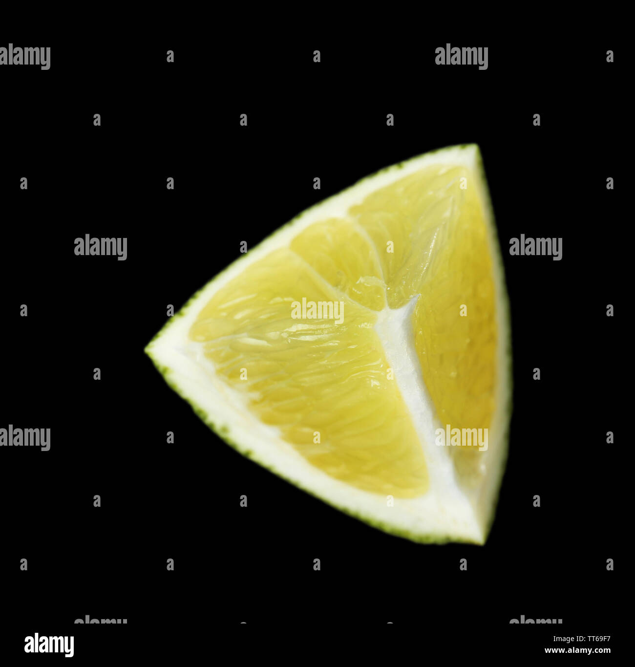 Lime slice on black background Stock Photo