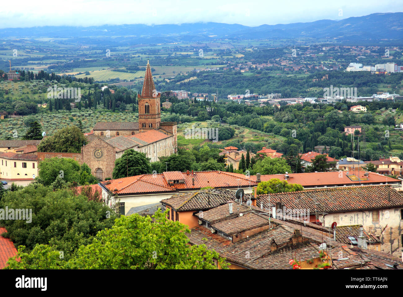 Rural setting seen on the outskirts of Perugia in Italy Stock Photo