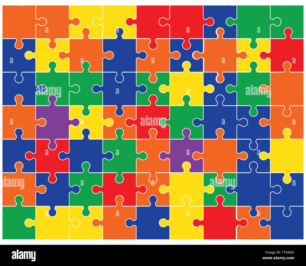 Colorful shiny puzzle, separate pieces Stock Photo Alamy