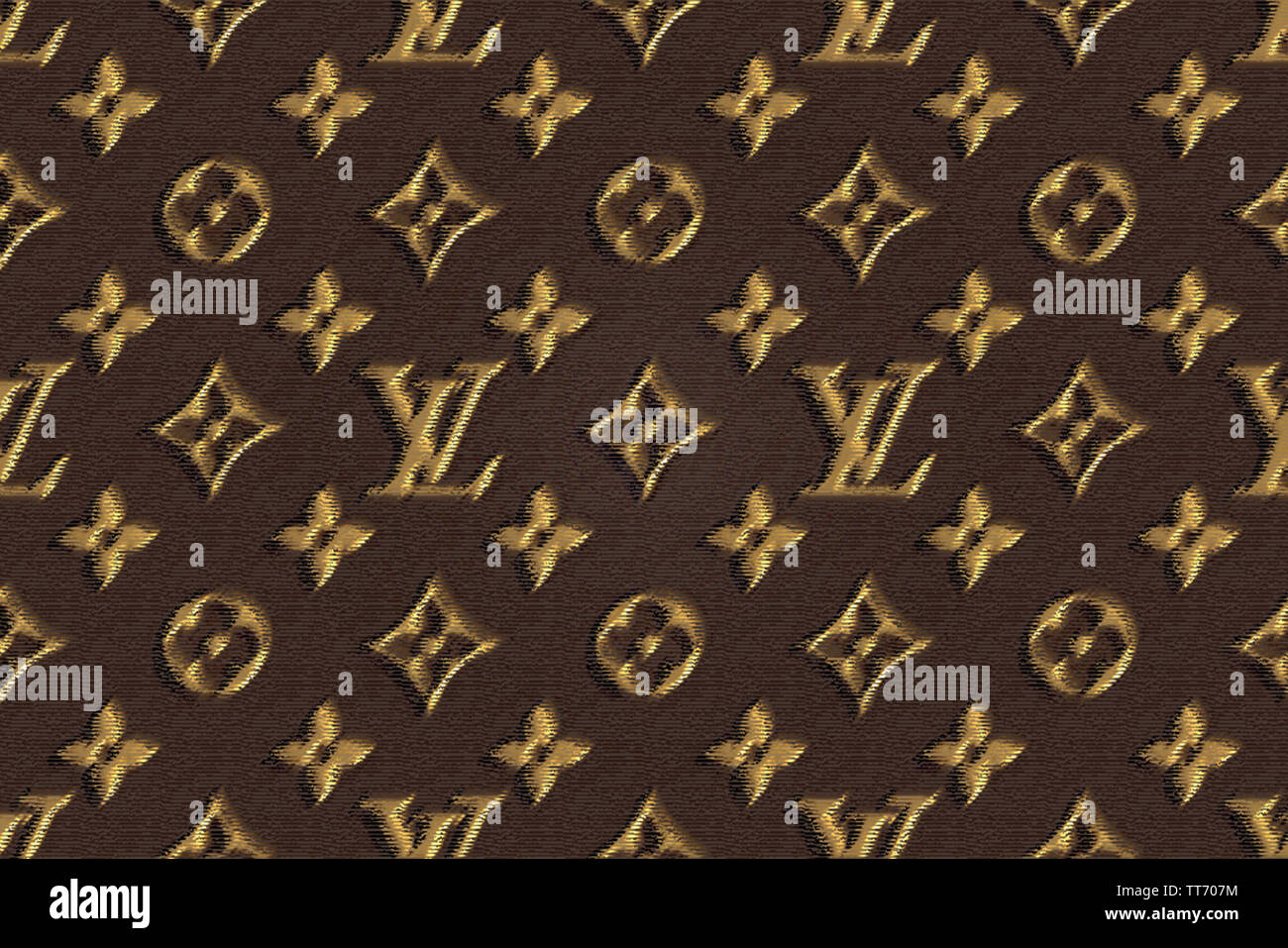 Louis Vuitton wallpaper background iconic luxury brand Stock Photo - Alamy