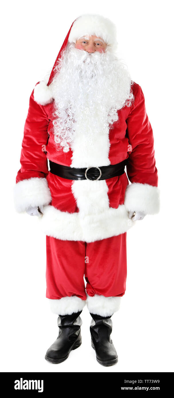 Santa Claus isolated on white background Stock Photo - Alamy