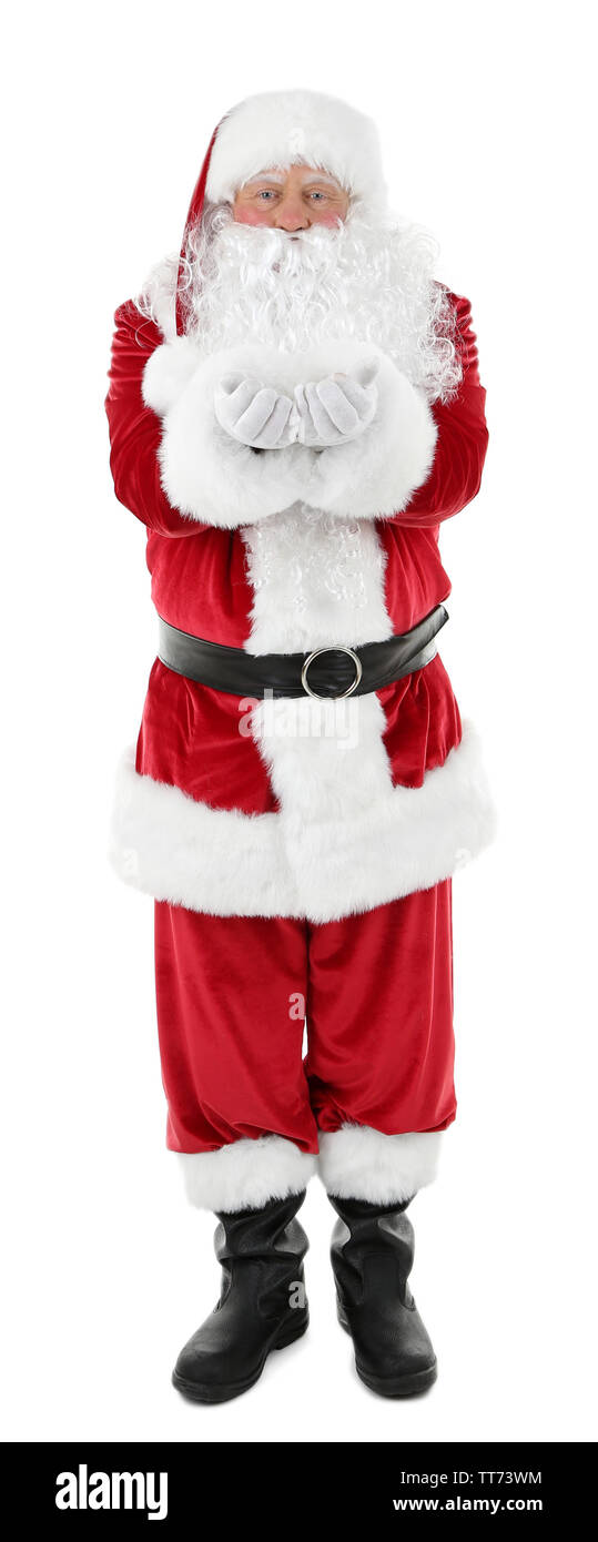 Santa Claus isolated on white background Stock Photo - Alamy