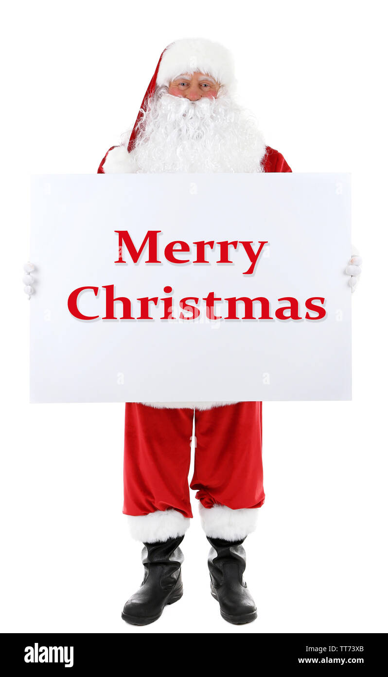 Santa Claus isolated on white background Stock Photo - Alamy